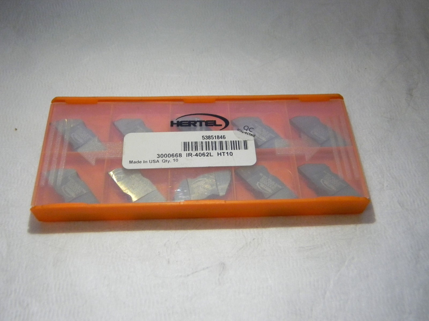 Hertel Carbide Double Grooving Inserts IR-4062L Grade HT10 Qty 10 3000668