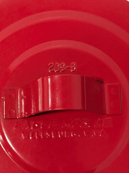 Eagle 2 Quart Capacity, Coated Steel, Red Bench Can B602