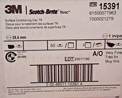 3M Silicon Carbide Quick-Change Discs Roloc TR 1" Dia QTY50 7000021279