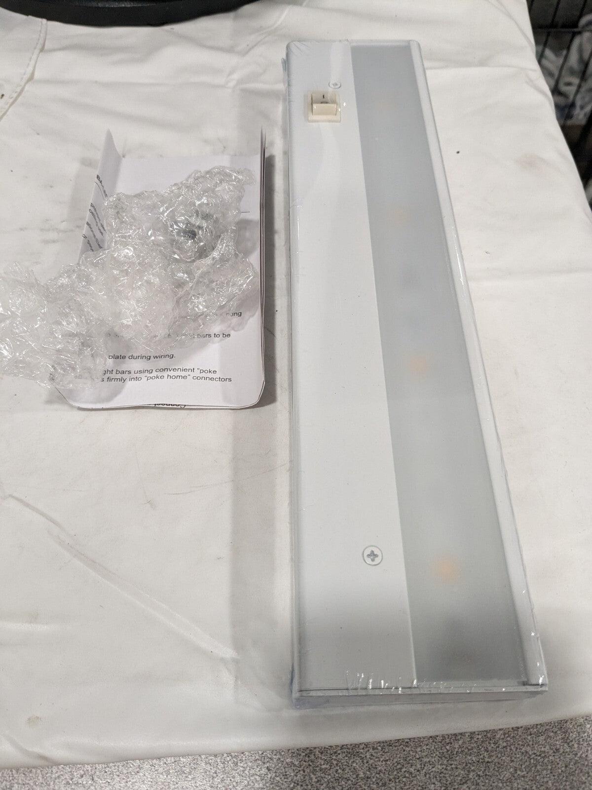 WAC Lighting 12" Length 3000K LED Under Cabinet Light Bar White BA-LED4-WT