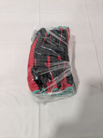(1 DOZEN) GLOBAL TSUNAMI GRIP NITRILE COATED MECHANICS WORK GLOVES SZ MED 500MF