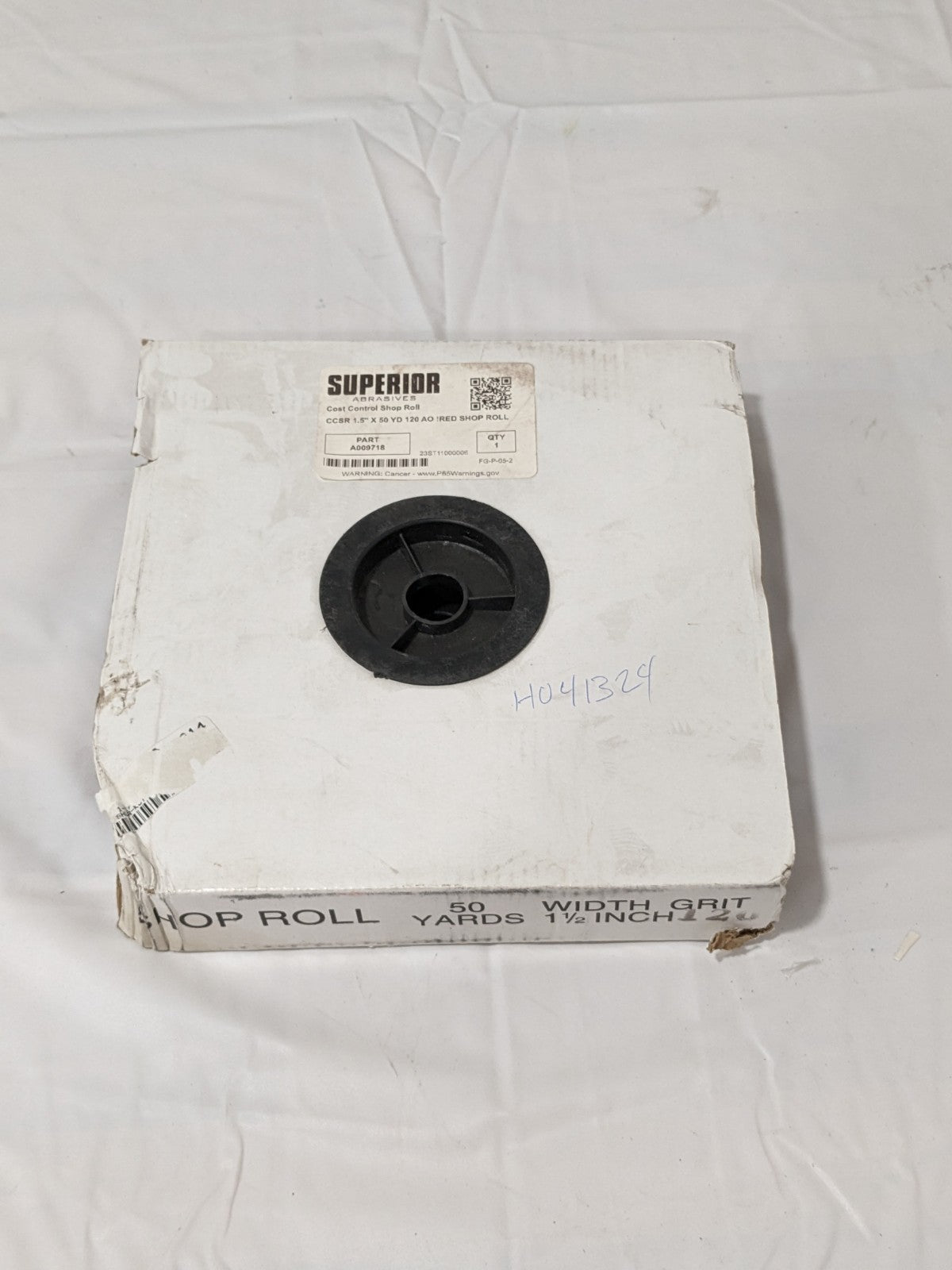 SUPERIOR ABRASIVES Shop Roll: 1-1/2" Wide, 50 Yd Long, 120 Grit A009718