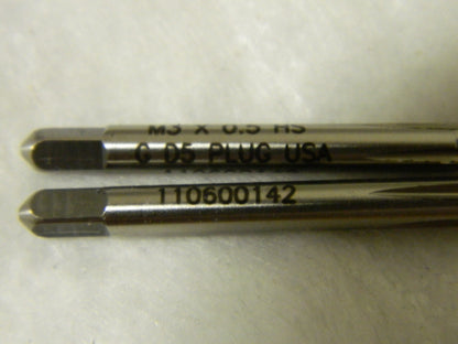 Widia Thread Forming Tap 4 Flute M3x0.50 Metric Coarse D5 HSS QTY 2  17082