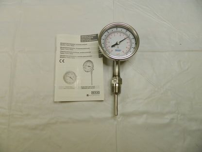 WIKA Bimetal Dial Thermometer: -40 to 120 ° F, 2-1/2" Stem Length 31025A002G4