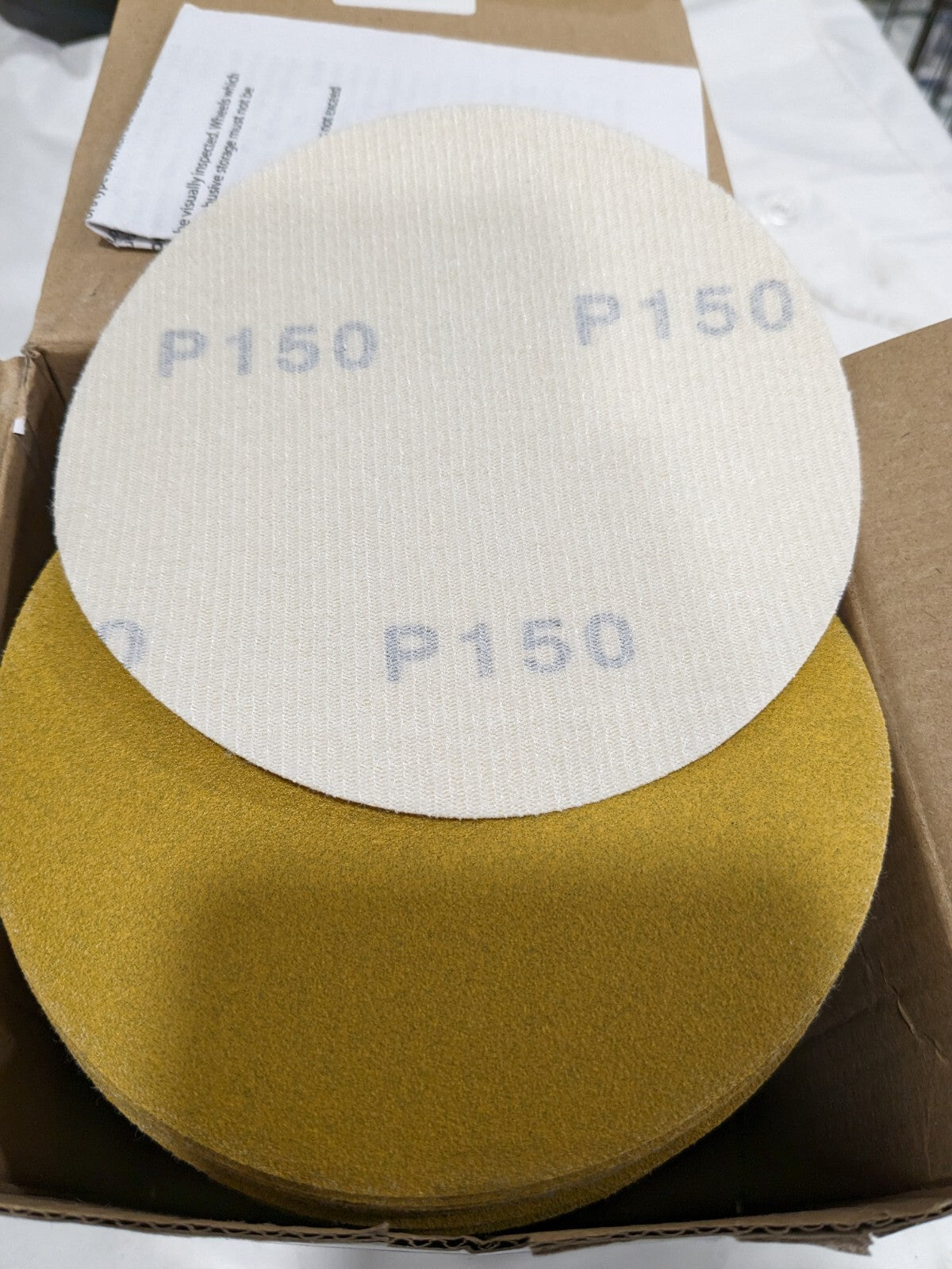 CGW Hook & Loop Disc: 5" Dia, 150 Grit, Coated, Aluminum Oxide Qty 100 49930