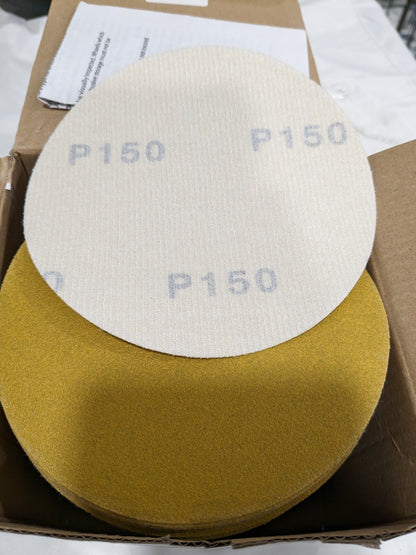 CGW Hook & Loop Disc: 5" Dia, 150 Grit, Coated, Aluminum Oxide Qty 100 49930