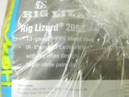 Rig Lizard Cut&amp;Puncture Resistant Glove Size XXL (11) Qty 12 Pairs 2098-11(X