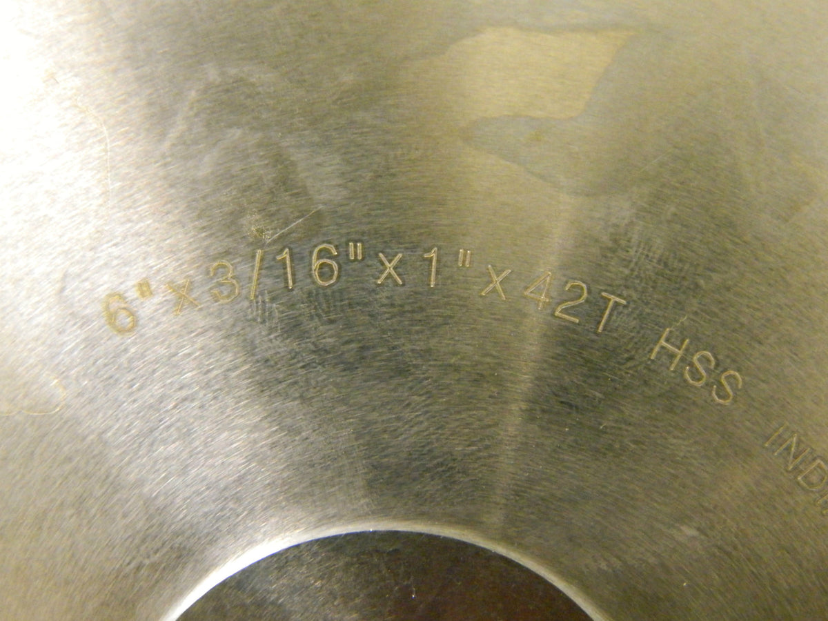Precision HSS 6 x 3/16 x 1 42T Side Chip Saw Blade #0641-534-523301
