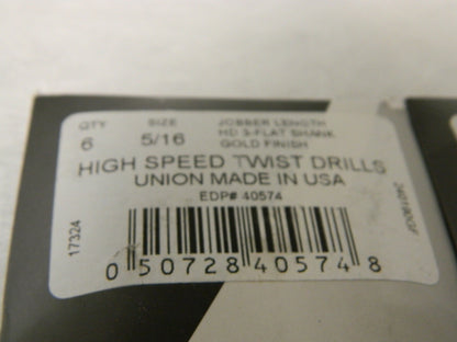 Viking Dill &amp; Tool Jobber Drill Bit 5/16 HD 3-Flat 135º Qty 12 40574