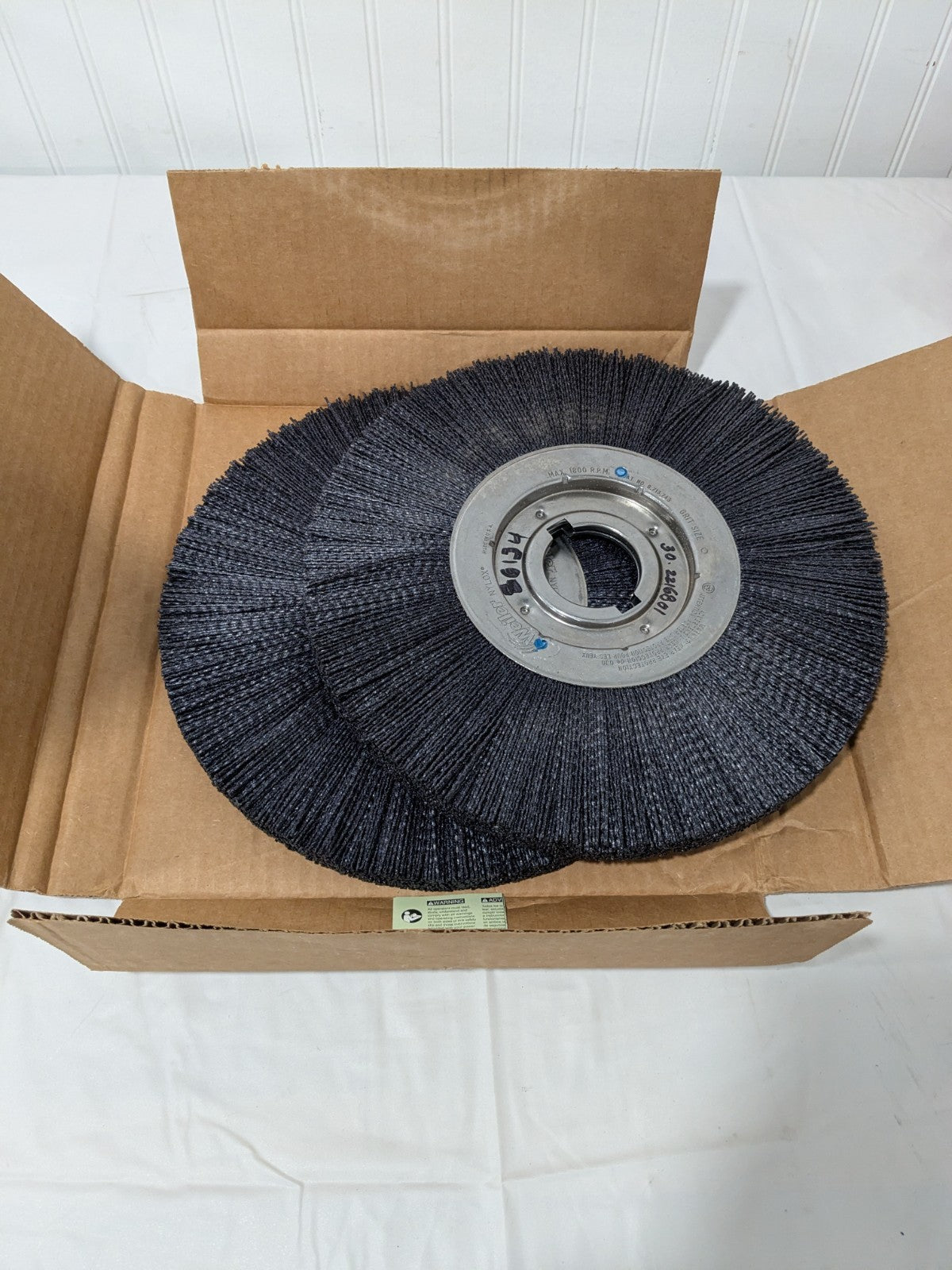 Weiler Wheel Brush: 12" Wheel Dia, 1" Face Width, 0.0550" Wire Di