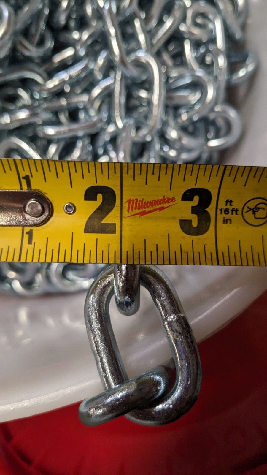 1/4" Welded Proof Coil Chain 1,300 Lb Cap Grade 30 141' Long Zinc Plated Finish