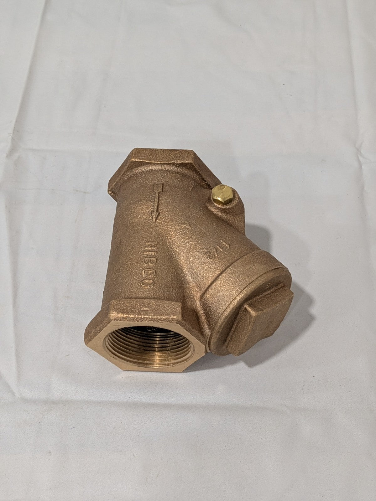 NIBCO Check Valve: 1-1/2" Pipe Y-Pattern, FNPT x FNPT, 200 WOG NL7300C