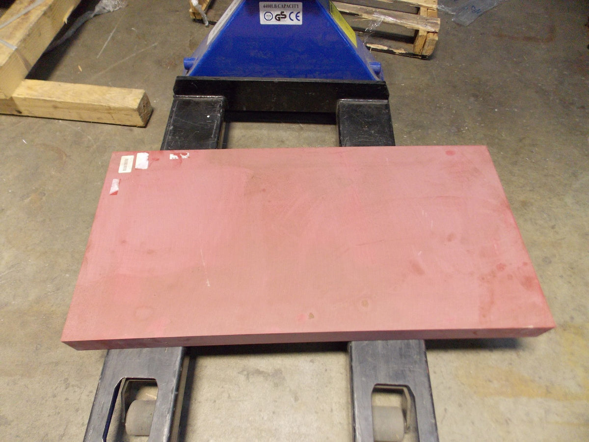 Hard Polyurethane Plastic Sheet 1000 x 500 x 75 mm Red