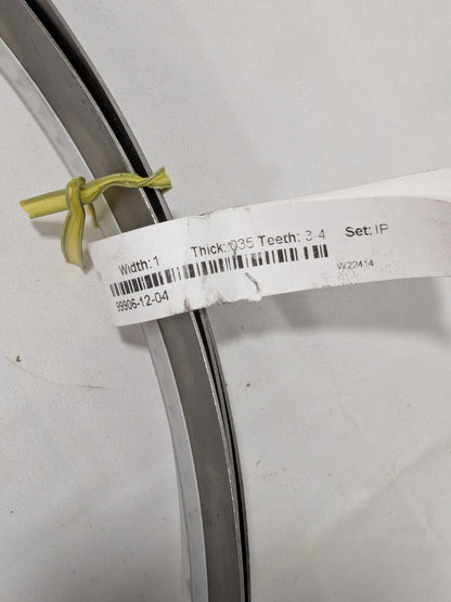 Starrett Welded Bandsaw Blade: 12' 4 Long x 1" Wide x 3 to 4 TPI 20715