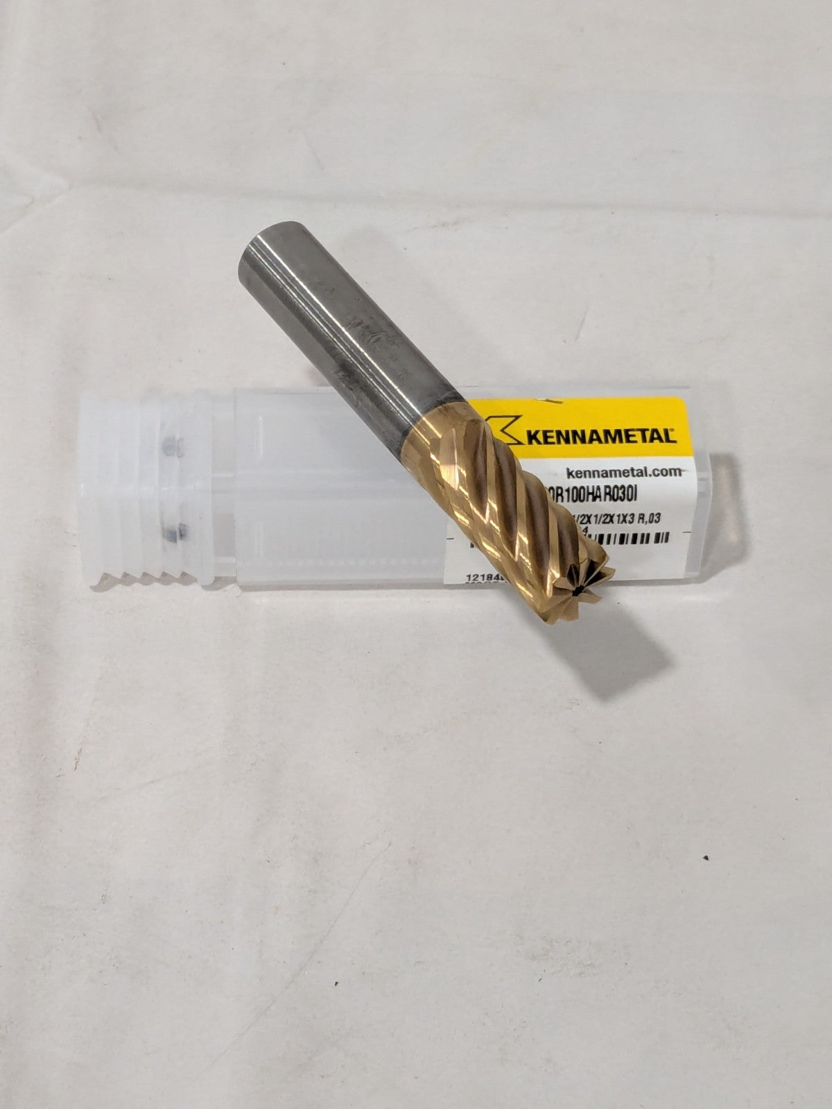 Kennametal Corner Radius End Mill: 1/2" Dia, 1" LOC, 8 FL 7102434