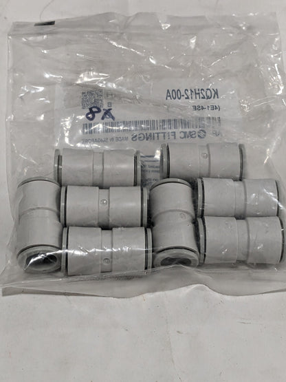 SMC Push-to-Connect Push-to-Connect Fitting: Union, 12.00 mm OD Qty 8 KQ2H12-00A