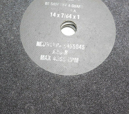 Aluminum Oxide Cutoff Wheels 14" x 7/64" x 1" Hole 36 Grit Qty 4