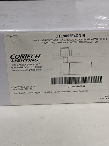 CONTECH 14W E2 SERIES TRACK HEAD, BLACK CTL9052F4CD-B