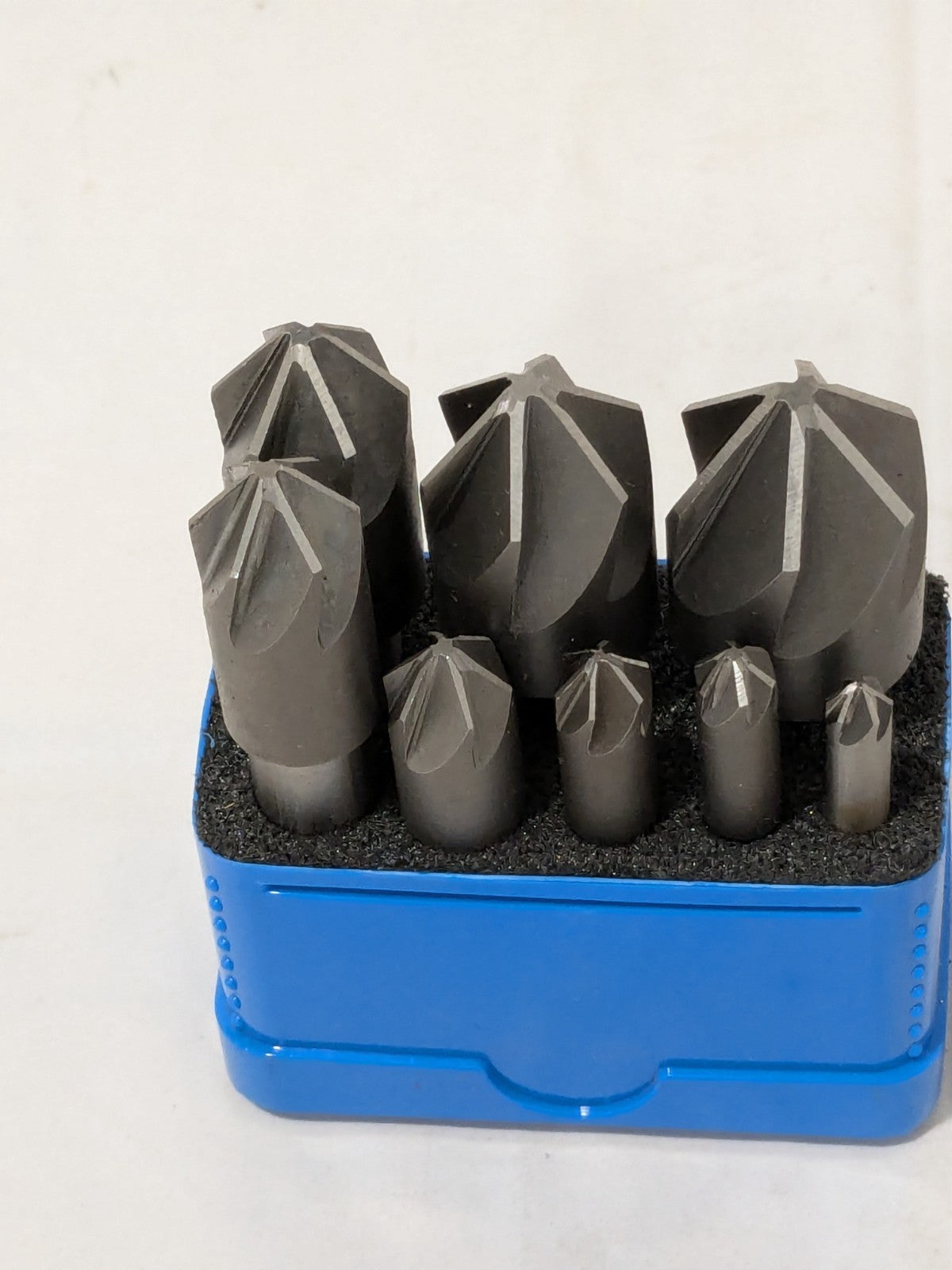 Interstate Countersink Set: 8 Pc, 1/4 to 1" Head Dia, 6 Flute, 90º 02062016