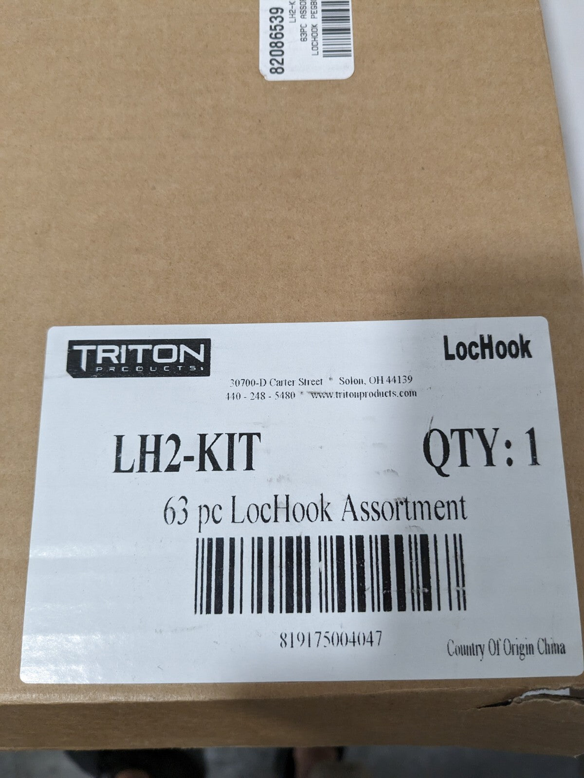 TRITON PRODUCTS 63 Pc Pegboard Hook Set, Steel Use with LocBoard LH2-KIT