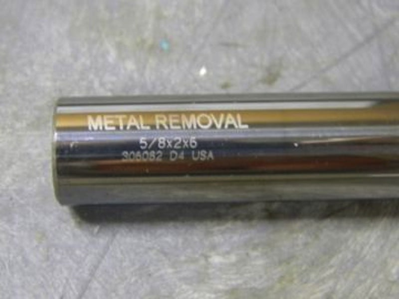 Metal Removal M34465 5/8 x 2 Loc Carbide 2 Flute Ticn Long Shank End Mill