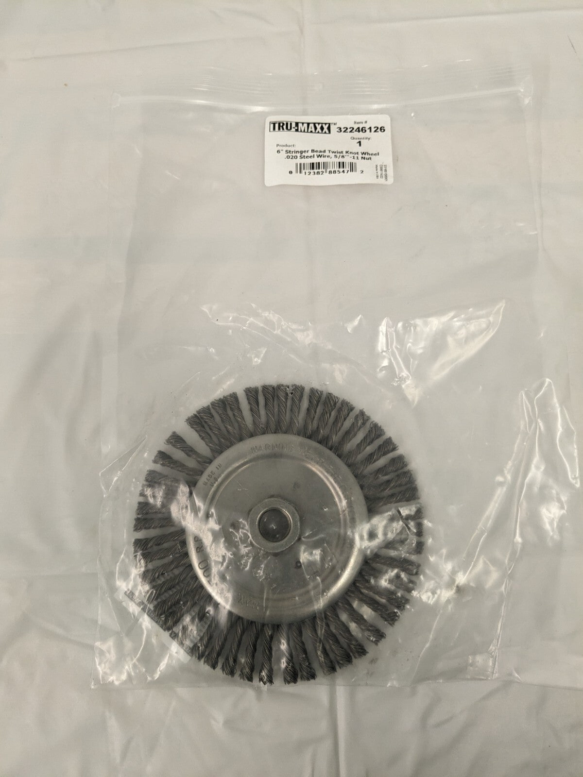 TRU-MAXX Wheel Brush: 6" Wheel Dia, Stringer Bead 88547