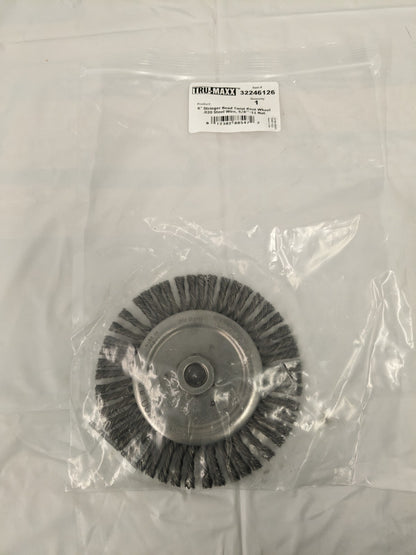 TRU-MAXX Wheel Brush: 6" Wheel Dia, Stringer Bead 88547
