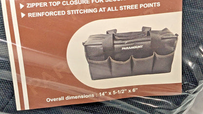 Paramount 16 Pocket Black Tool Bag 14"W X 5-1/2"D X 6"H QTY 2 PAR-INSTD-16PKT
