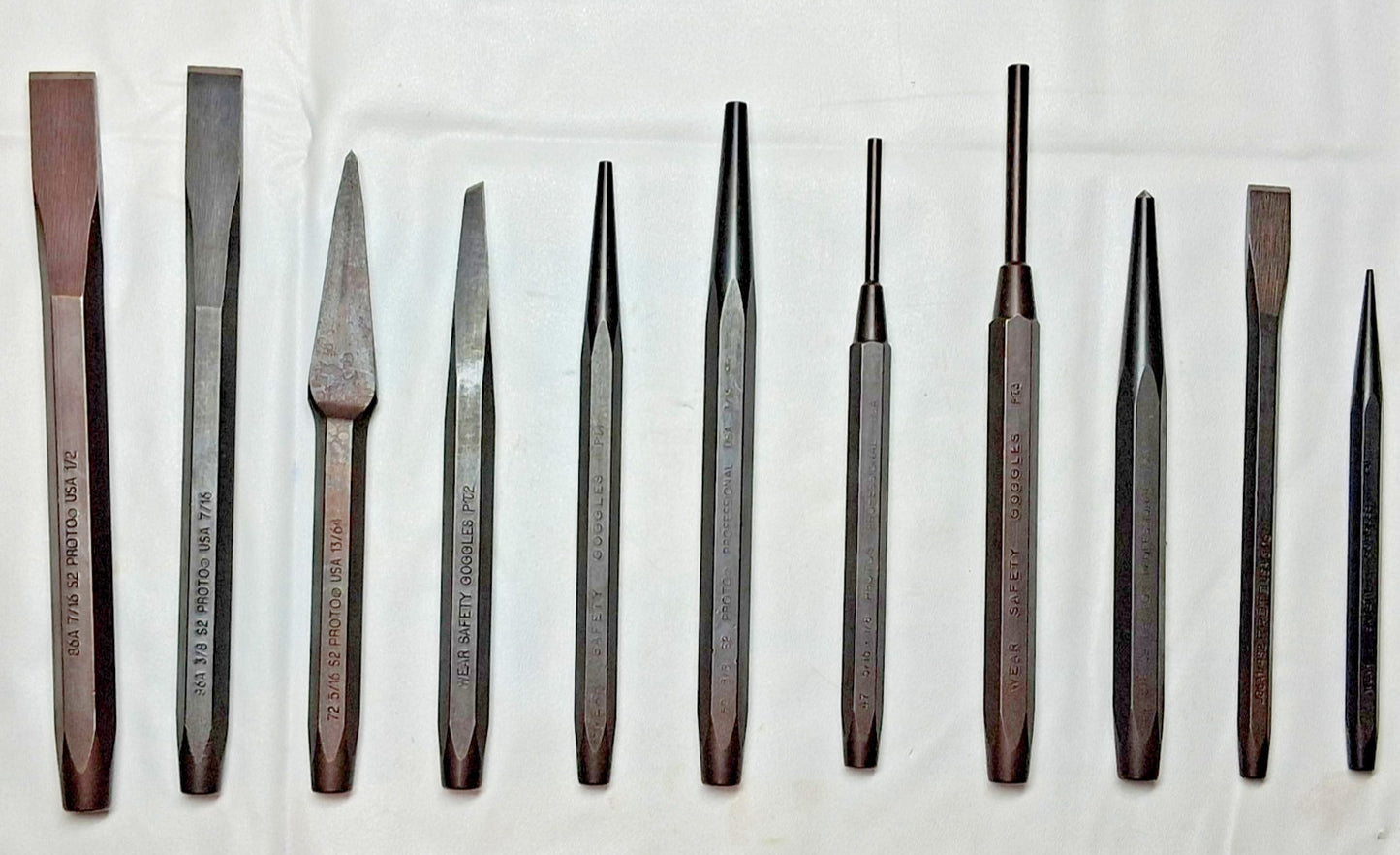 Proto 12 Piece Punch & Chisel Set W/ Modular Foam Insert Holder J2S2K