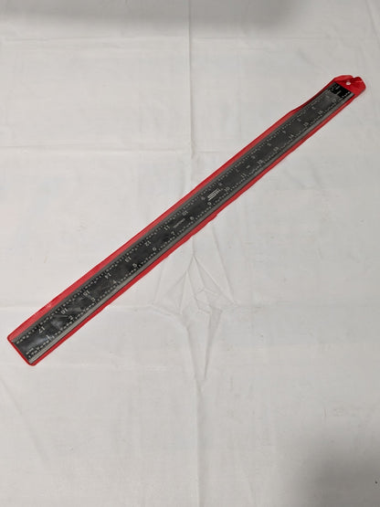 SPI Steel Rule: 18" OAL, 16R Graduation, Rigid, 1-1/8" OAW 13-903-0