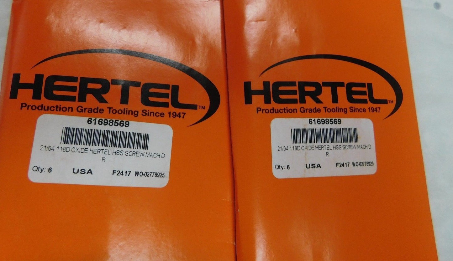 Hertel Spiral Flute Screw Machine Drill Bit 21/64" HSS Oxide QTY 12   61698569
