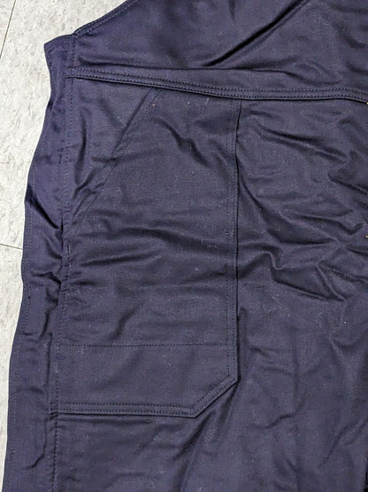 BULWARK Bib Overalls: Sz 3X-Large, Cotton, Zipper Closure, 5 Pocket BLC8NV