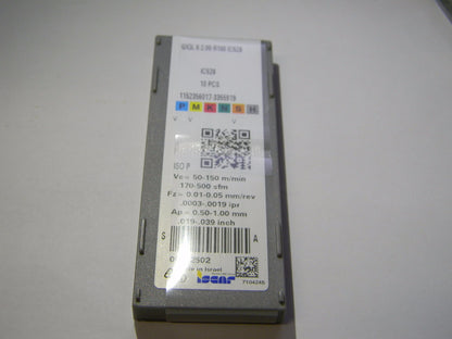 Iscar Carbide Single Grooving Inserts GIQL8200R100 Grade IC528 6402502