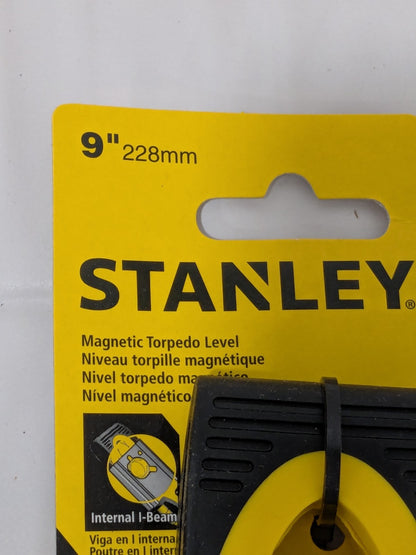 Stanley Magnetic 9" Long 3 Vial Torpedo Level Qty 3 43-511