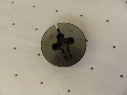 TITAN USA Round Die: 3/8-16, 1-1/2" OD, Carbon Steel TE80143