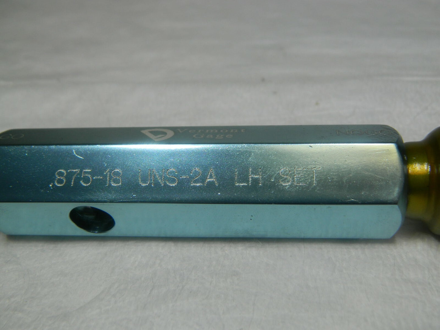 Vermont Gage Work Plug Assembly for LFC.875-18 UNS 2A LH Go NoGo CUTOM555