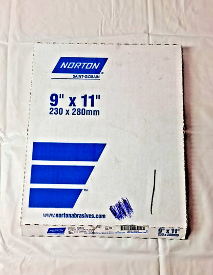 Norton Silicon Carbide Sanding Sheets 9"x11" 320 Grit QTY50 662611303