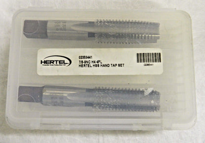 Hertel HSS Hand Tap Set 7/8"-9 UNC H4 4-Flutes Qty. 2 #02385441