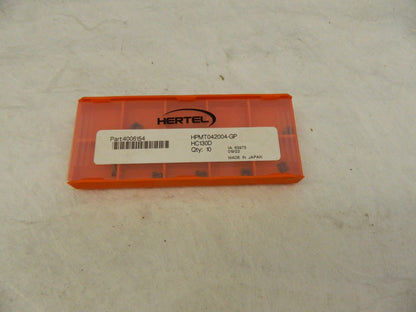 HERTEL Indexable Drill Inserts qty10 HPMTGP HP130D, Carbide 4006154