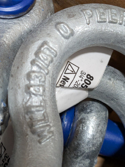 Anchor Shackle 3/4" Nominal Chain Size, 4.75 Ton Steel Qty 5 C81125