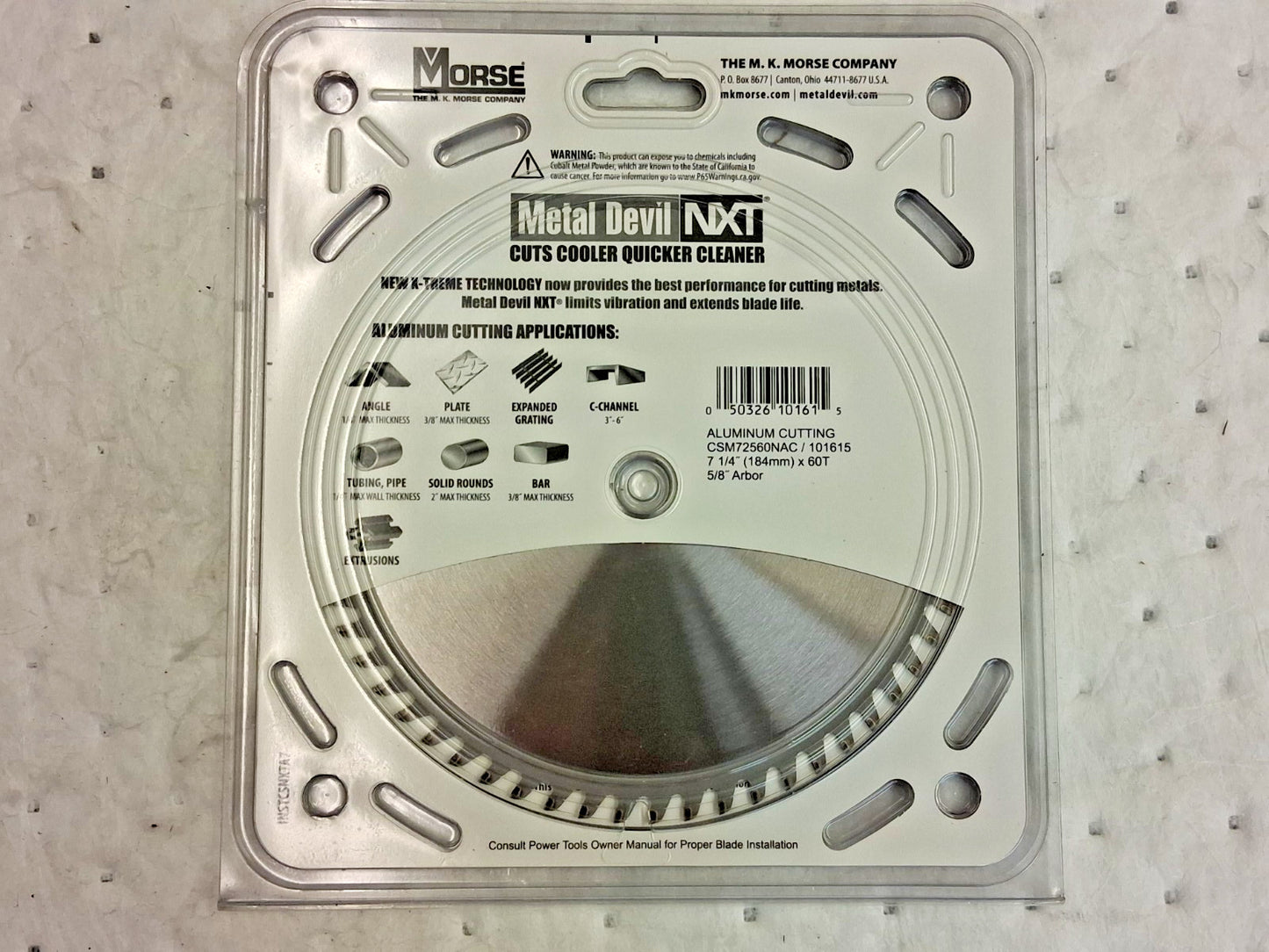M.K. MORSE Wet & Dry Cut Saw Blade 7-1/4" Dia 761923