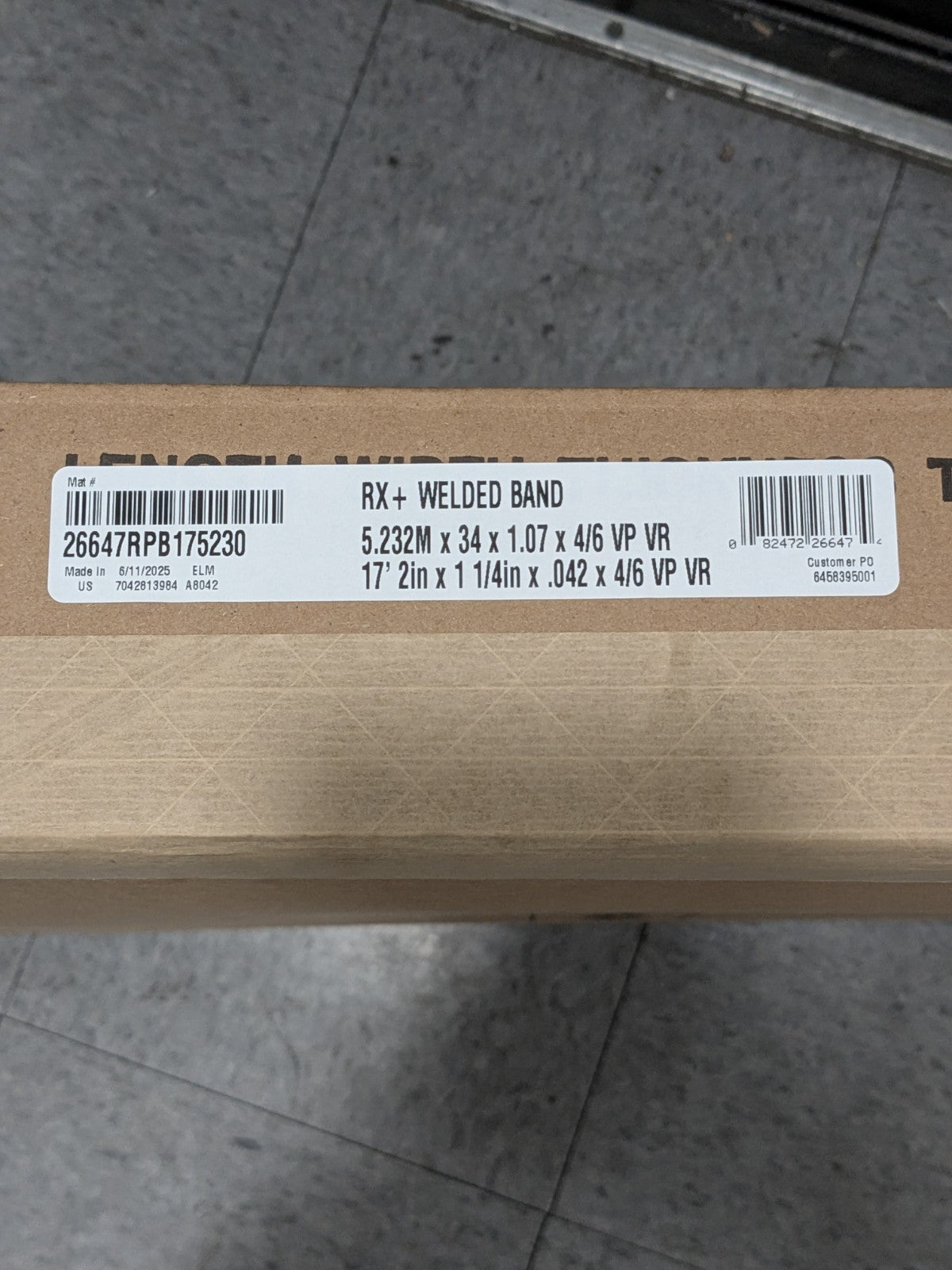LENOX Bandsaw Blade 17'2"X1-1/4"X.042 4/6V RX PLUS 26647RPB175230