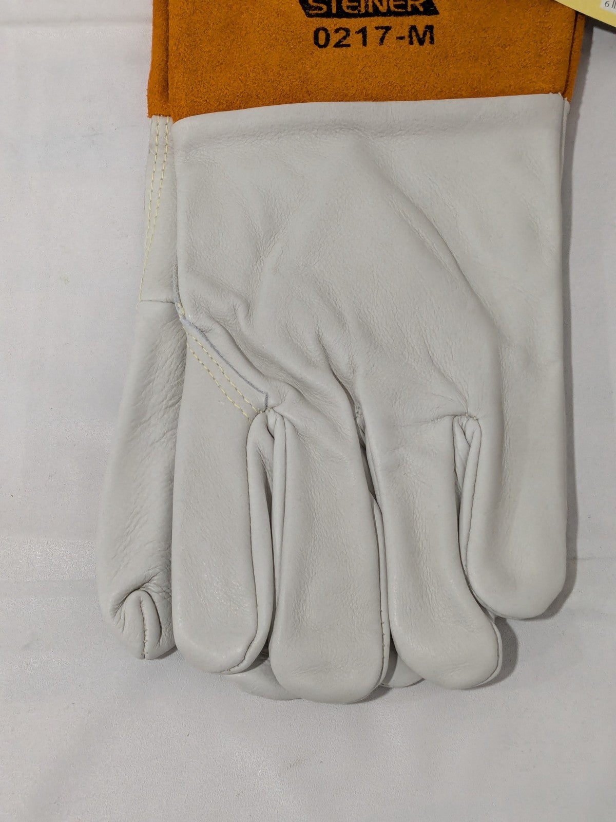 Steiner Welding Gloves: Steiner Sz M, Cowhide Leather 0217-M