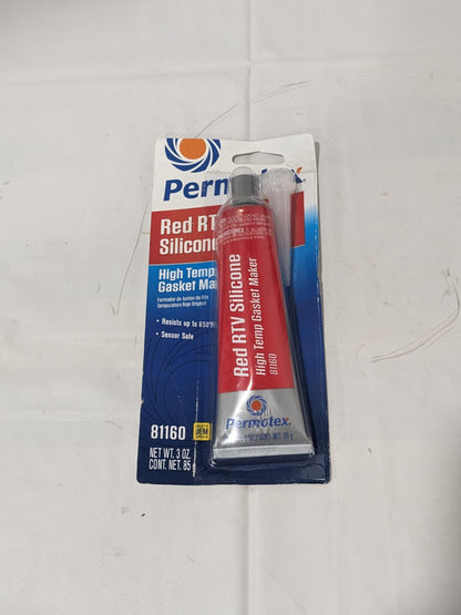 Permatex High-Temp Red RTV Silicone Gasket Maker, 3 oz. 81160