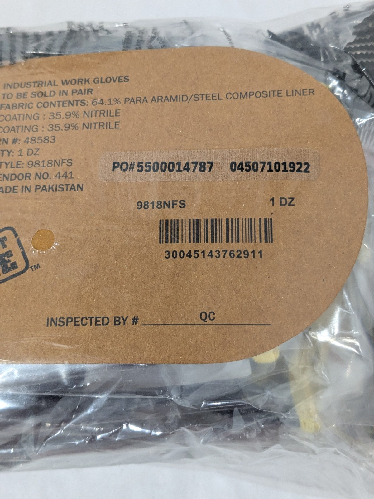 MCR SAFETY Cut, Puncture & Abrasion-Resistant Gloves Qty 12 9818NFS