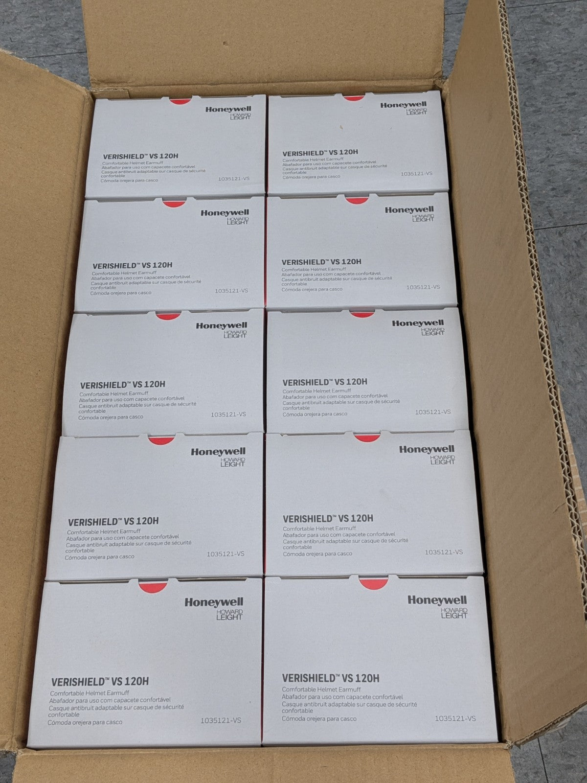Honeywell VS120H VeriShield Helmet Earmuffs Box of 10 1035121-VS