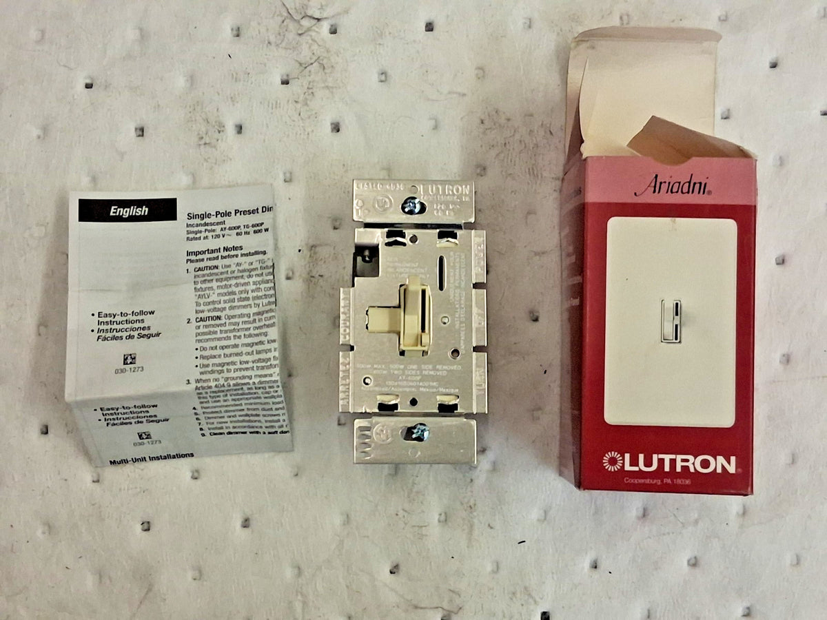 Lutron Ariadni Magnetic Low Voltage Dimmer Switch 3 Way Toggler AYLV-603P-WH