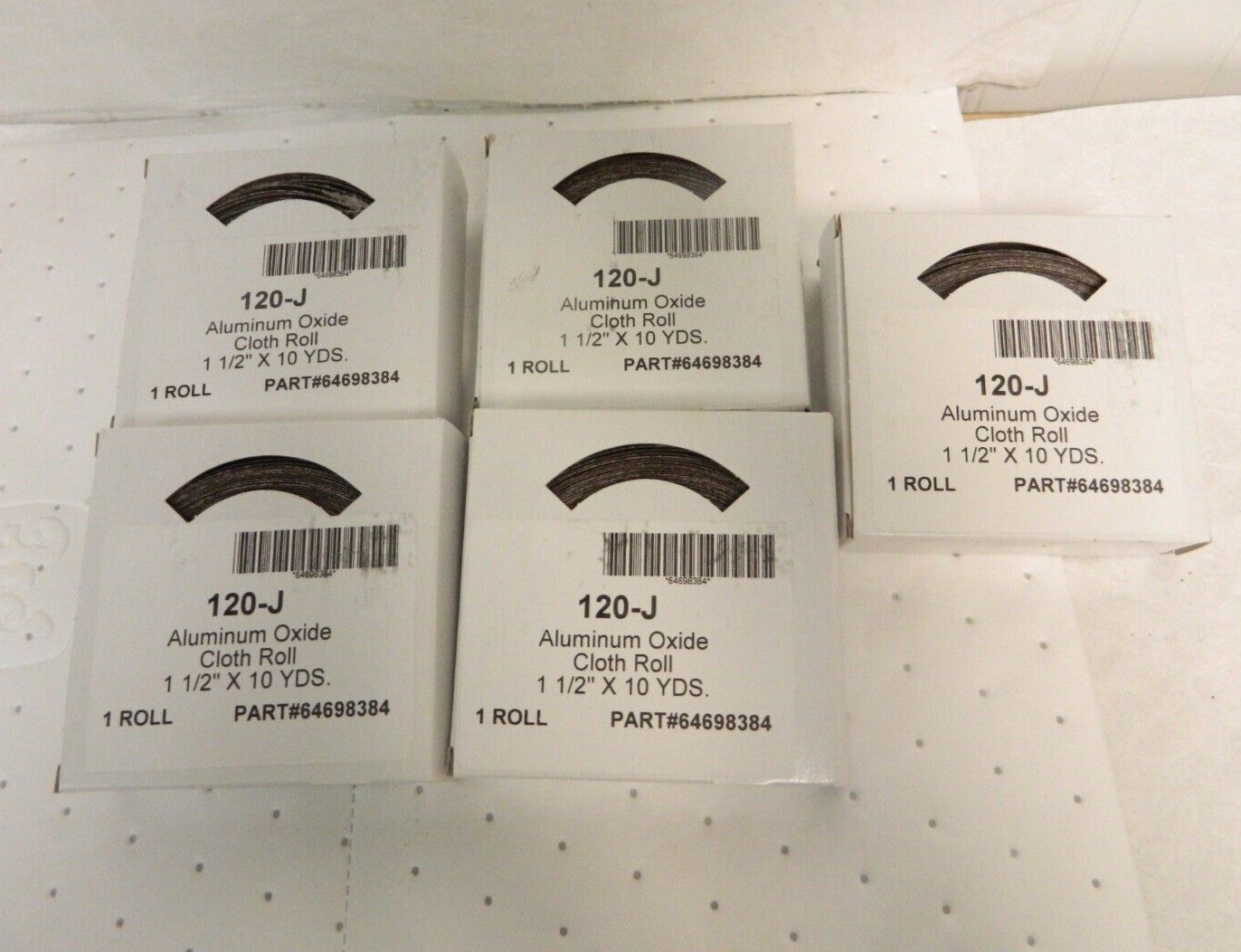 Pro 1-1/2" x 10 Yd 120 Grit Aluminum Oxide Shop Roll Qty 5 64698384