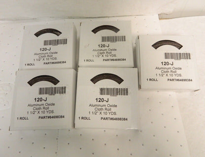 Pro 1-1/2" x 10 Yd 120 Grit Aluminum Oxide Shop Roll Qty 5 64698384