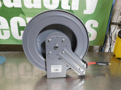 PRO-SOURCE Hose Reel with Hose 3/8" ID x 50' Spring Retract 300 psi 1/4" NPT Out